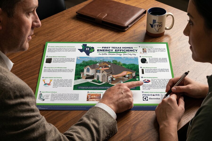 First Texas Homes energy efficiency brochure