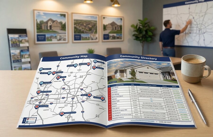 First Texas Homes Select Series product launch booklet
